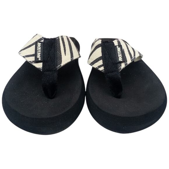 Rocket Dog  Zebra Print Platform Thong Flip Flops Spotlight Women's 6 - Picture 4 of 5